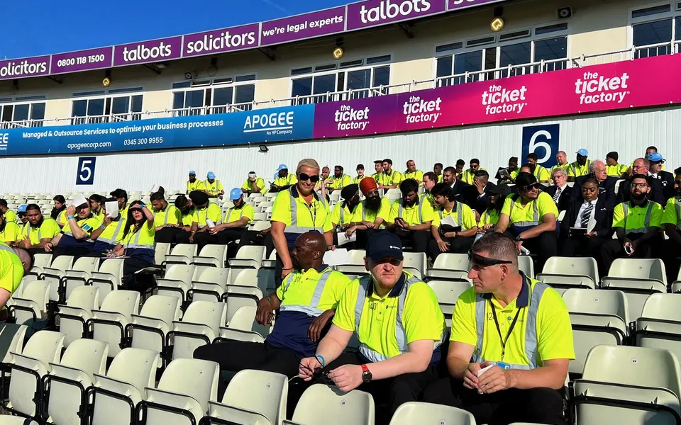 Level 2 spectator safety cohort seated in a stand